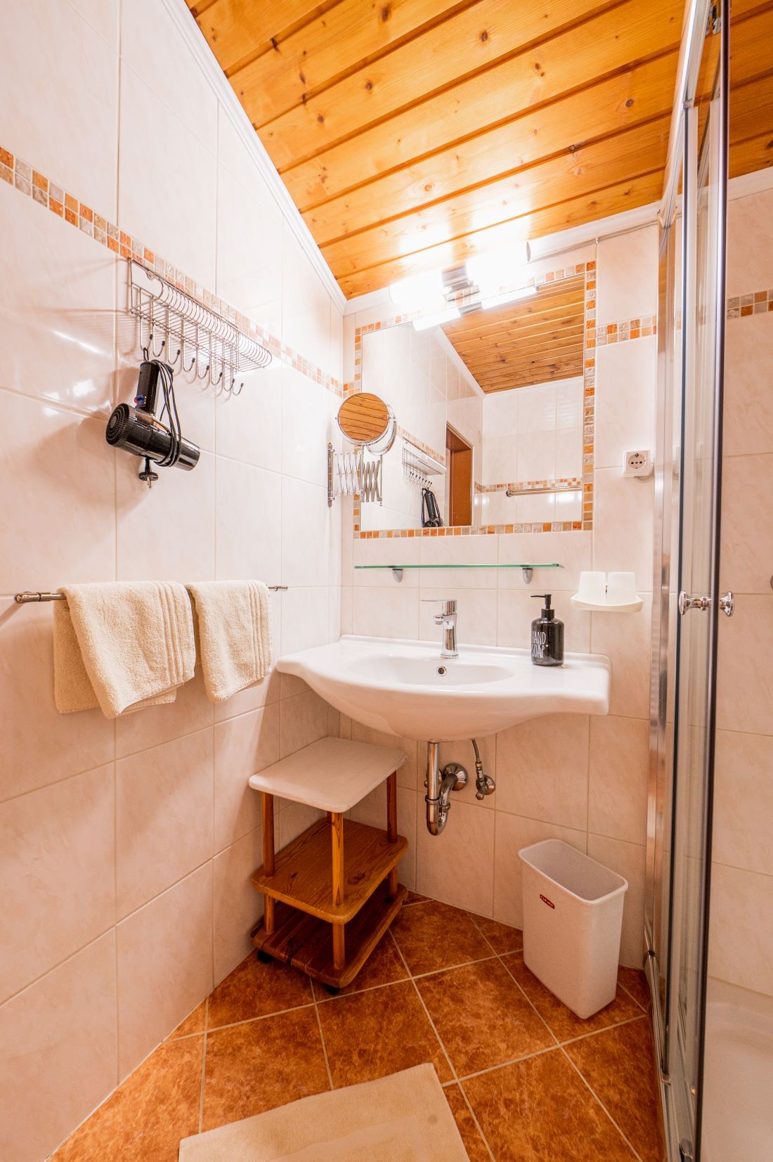 Badezimmer mit Dusche und WC